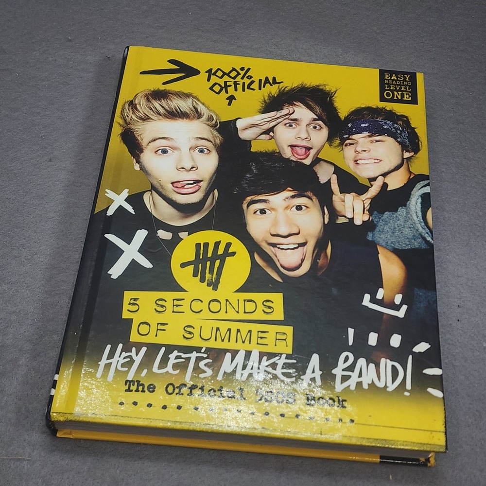 5 Seconds of Summer Hey Let's‎ Make a Band Official Book Yellow Hardcover 1st Ed
